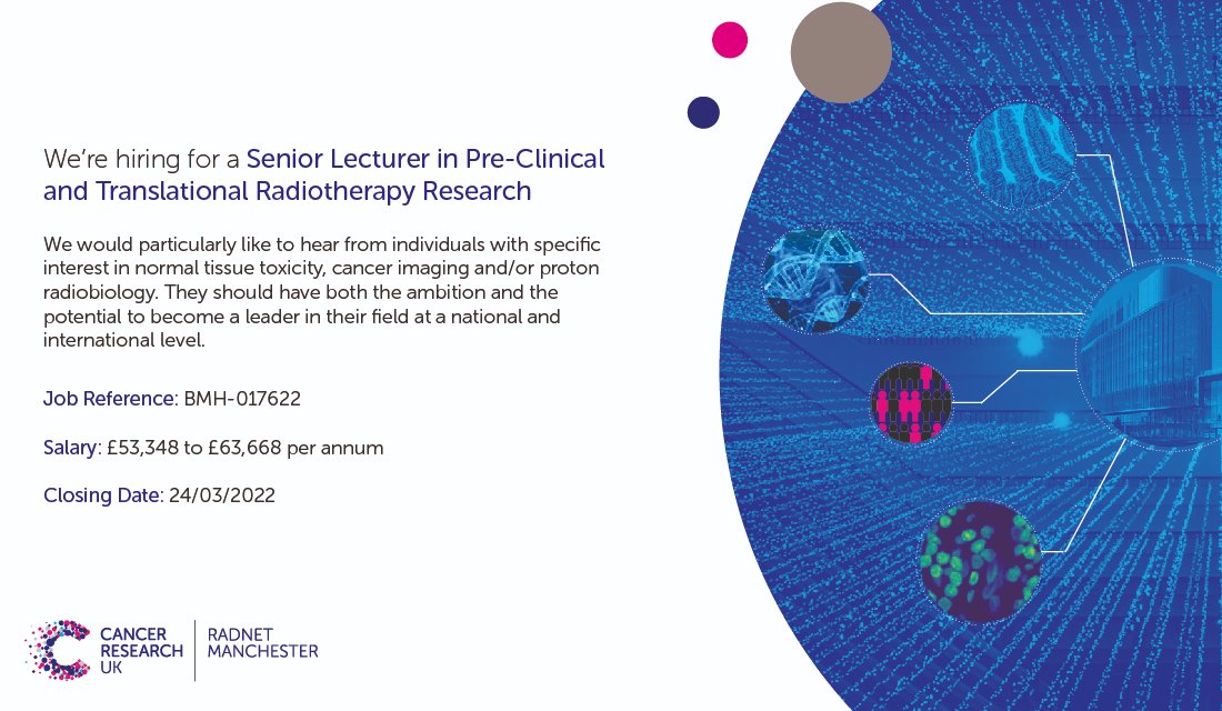MCRCnews's tweet photo. 🚨 Deadline Extended! 🚨

You now have until 24/03/2022 to apply for the Senior Lecturer in Pre-Clinical and Translational Radiotherapy Research.

Find out more about the role: https://t.co/ZwmaEAWGyt https://t.co/Na2Xqj6XG1