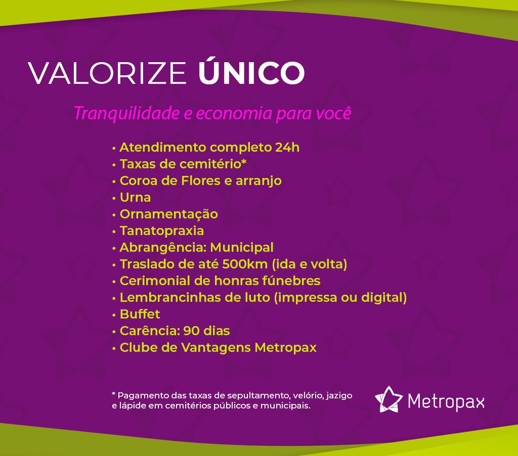 Clube de Vantagens - Funerária Metropax - Belo Horizonte e região  metropolitana