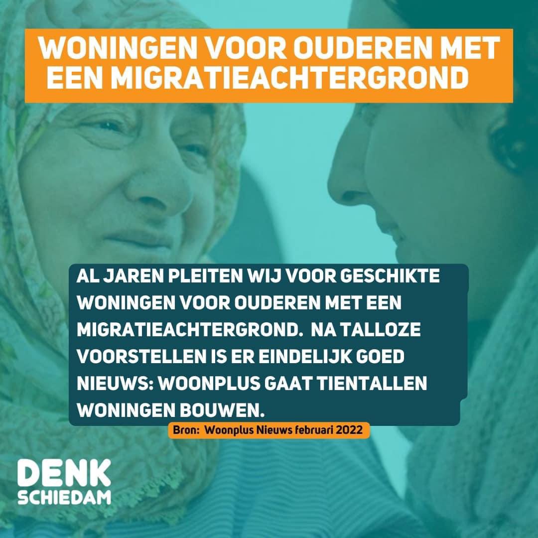 Goed nieuws🎉

Na jaren agenderen, vragen en nog eens vragen komt er eindelijk in Schiedam huisvesting voor ouderen met een migratieachtergrond.

Woonplus #Schiedam gaat 40 woningen realiseren!