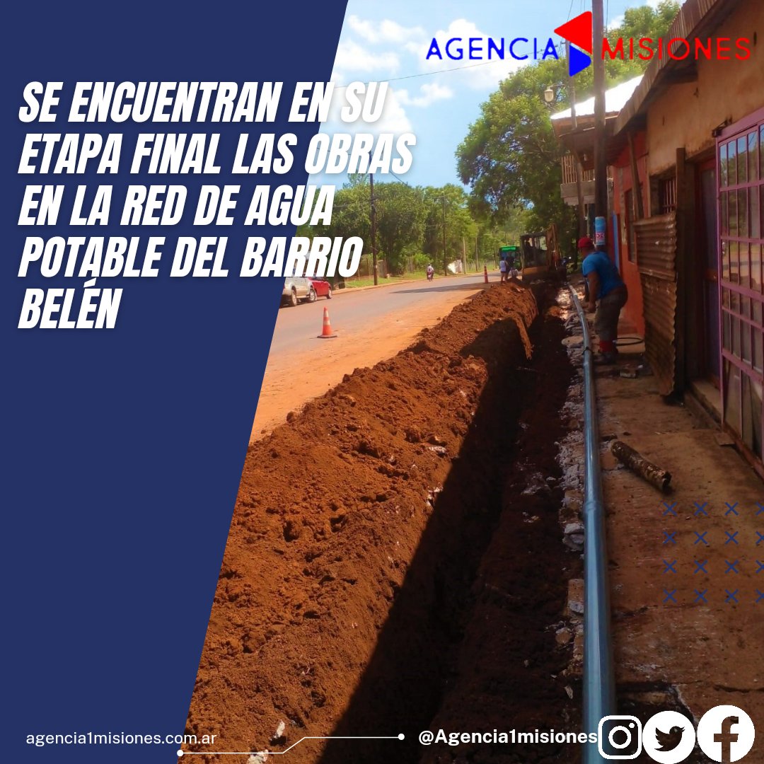 Se encuentran en su etapa final las obras en la red de agua potable del Barrio Belén 

agencia1misiones.com.ar/index.php/es/i…