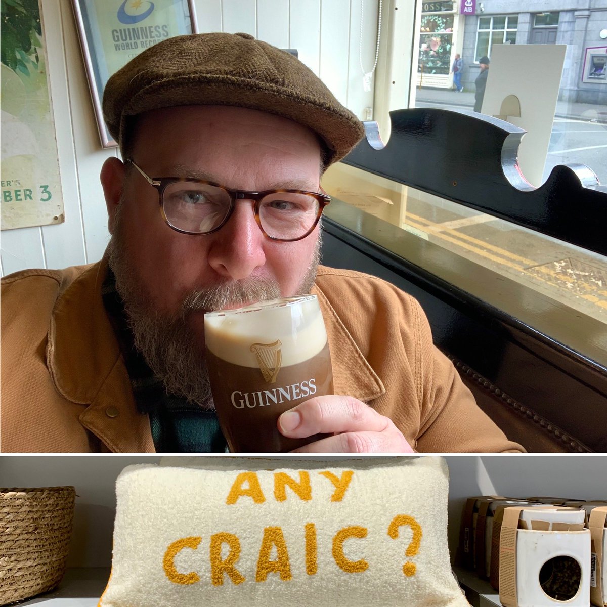 MrWJWilson's tweet photo. When in Ireland ๐ฎ๐ช
New hat and a Guinness deserves a #viewfromabeer
#AnyCraic #Guinness #CountyKerry https://t.co/CsoHQVLlOB