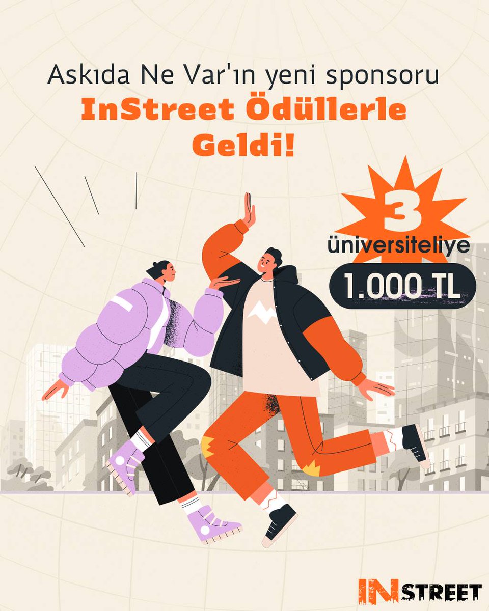 Askıda InStreet desteğiyle “1000 TL Değerinde Hediye Çeki” var! <a href="/askidanevar/">Askıda Ne Var</a> ve  <a href="/instreet/">In Street</a> hesaplarını takip edip bu tweet’i RT’leyen 3 üniversiteliye hediye! Detaylar: bit.ly/35zHBWF