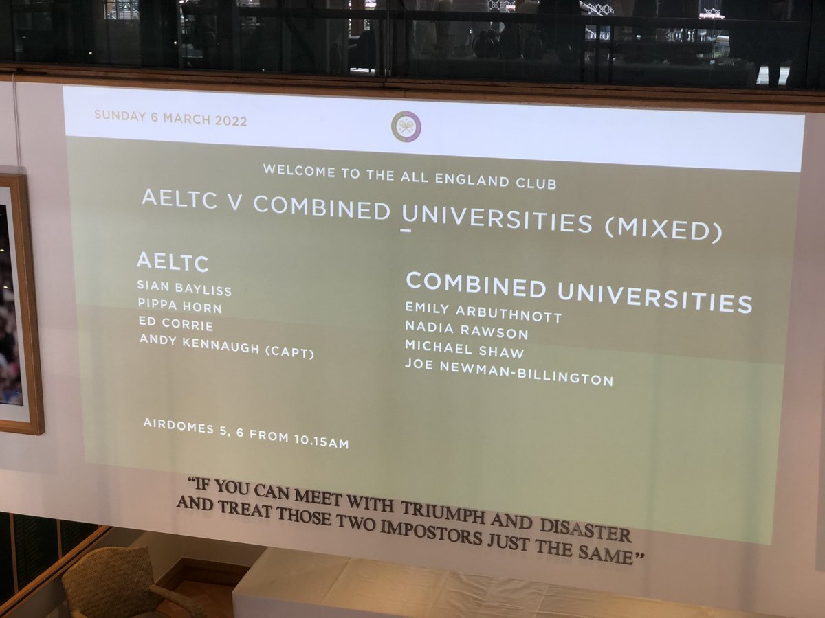 BritUniTennis's tweet photo. Terrific experience and high level tennis win for the GB π¬π§ Uni Tennis Team yesterday. Many thanks @Wimbledon who could not be better hosts. https://t.co/vJK26otNm8