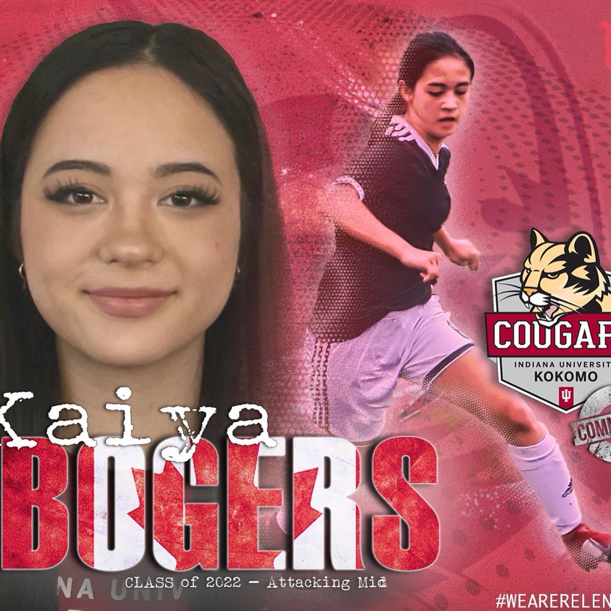 IUKSoccer's tweet photo. ✅ 𝓘𝓣’𝓢 𝓞���𝓕𝓘𝓒𝓘𝓐𝓛 ✍️

Kaiya Bogers officially signed to the Cougar family! 🐾 🇨🇦 

#GoCougars
#CougarCountry https://t.co/vrzOYruOFG