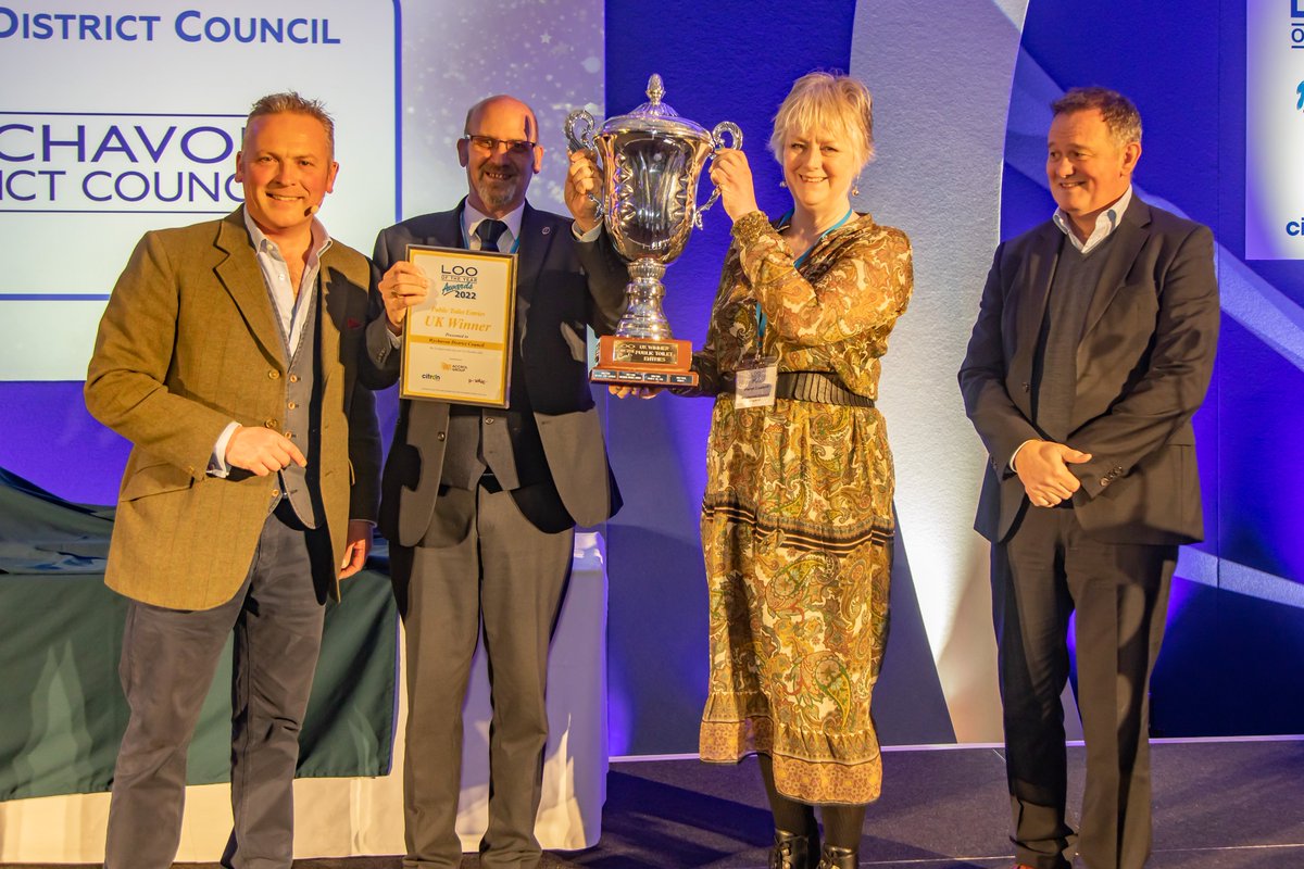 LoooftheYear's tweet photo. Congratulations to #Wychavon and #Mite who clean the Toilets for winning the Public Toilet Entries Trophy at the Event on the 18th February, sponsored by headline sponsor #Accrol & our associate sponsors #Pwave & #Citroenhigeine. #2022LOYAEntriesopen https://t.co/XJrX5GYGuE
