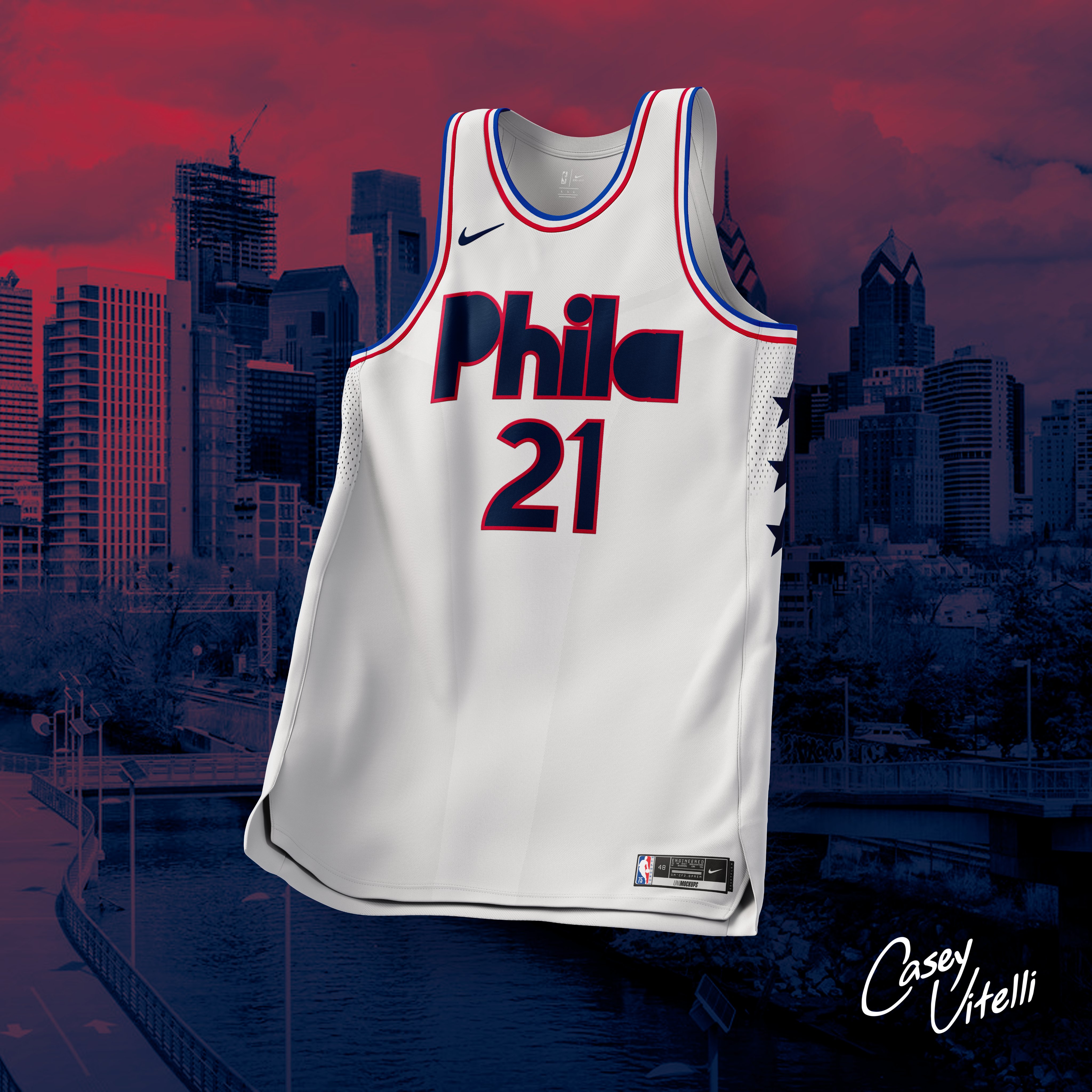 Casey Vitelli on X: PHILADELPHIA 76ERS CONCEPT I expanded the