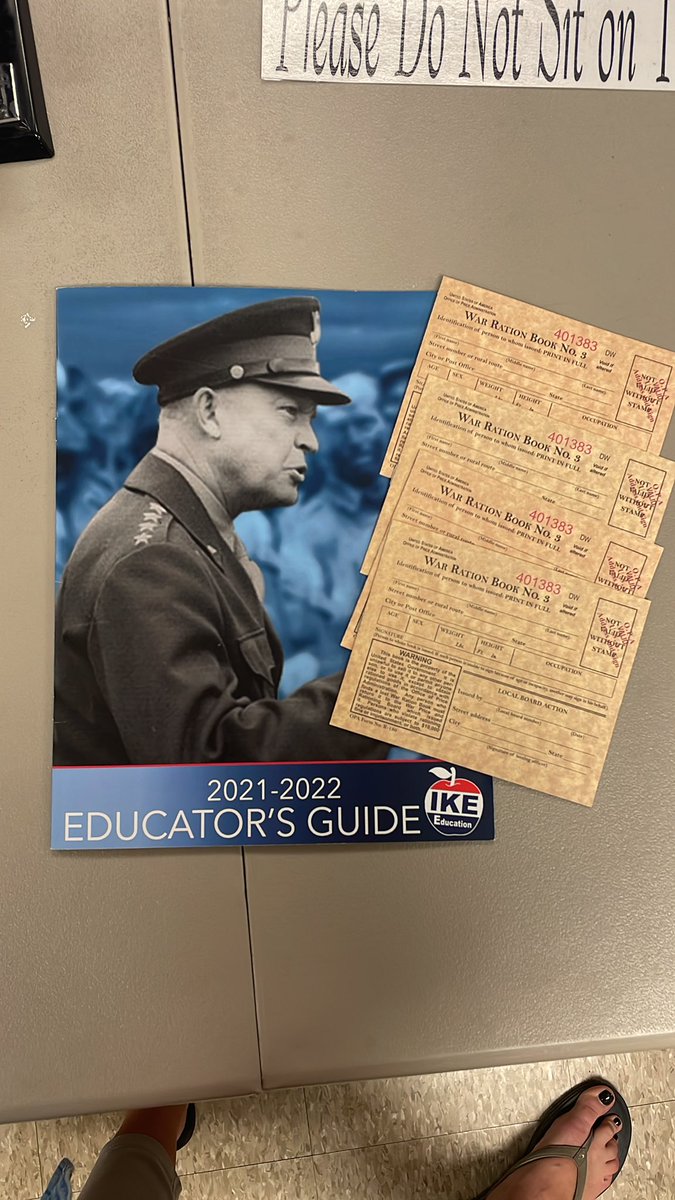 JillianMorsHMS's tweet photo. Thank you, @EisenhowerFound for the goodies!!! #rationbooks #SSchat #TeachWWII @WSFCS_SS https://t.co/bofOWCZzca