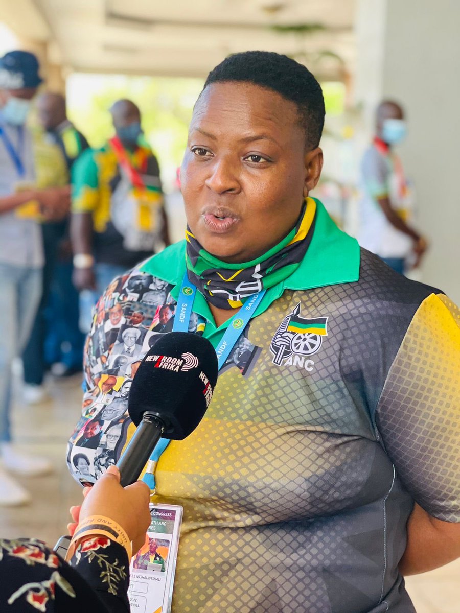 ANC Mpumalanga PTT Coordinator, Comrade Lindiwe Ntshalintshali during the visit of ANC President Cyril Ramaphosa in Ehlanzeni to meet the ANC Branches.