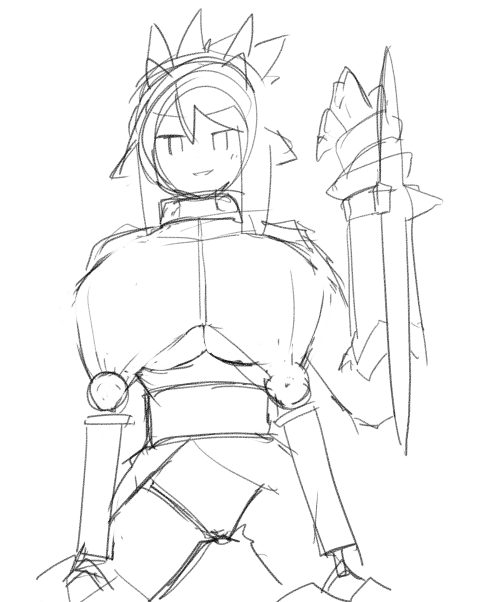 描き途中のグラニュさん(1,2枚目
まだ全体像が1枚しか描けてないグラニュさん 