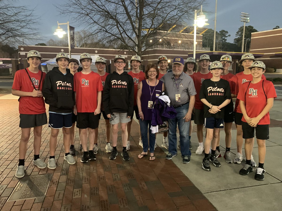 What a great weekend.  Thanks Mr. Clark for your generosity. Thank you JJ for educating the boys about the Leclair Classic. Thanks Drew for the tours. Thank you Tom for a awesome food (Pirate Dog!!). Thanks Coach Godwin, &amp; Players!
<a href="/ECUBaseball/">ECU Baseball</a> 
<a href="/ecupirateclub/">ECU Pirate Club</a> 
<a href="/BillyRayRutled1/">Billy Ray Rutledge</a>