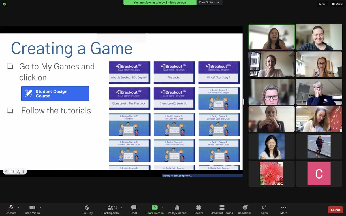 agarrett1212's tweet photo. Today @wssmith kicked off our virtual PLL series w/ an awesome session on @breakoutEDU- what a great tool! #engageHKIS #isedcoach #coachbetter #educoach #edlearn #coachingPD https://t.co/C7O0BmxKKS