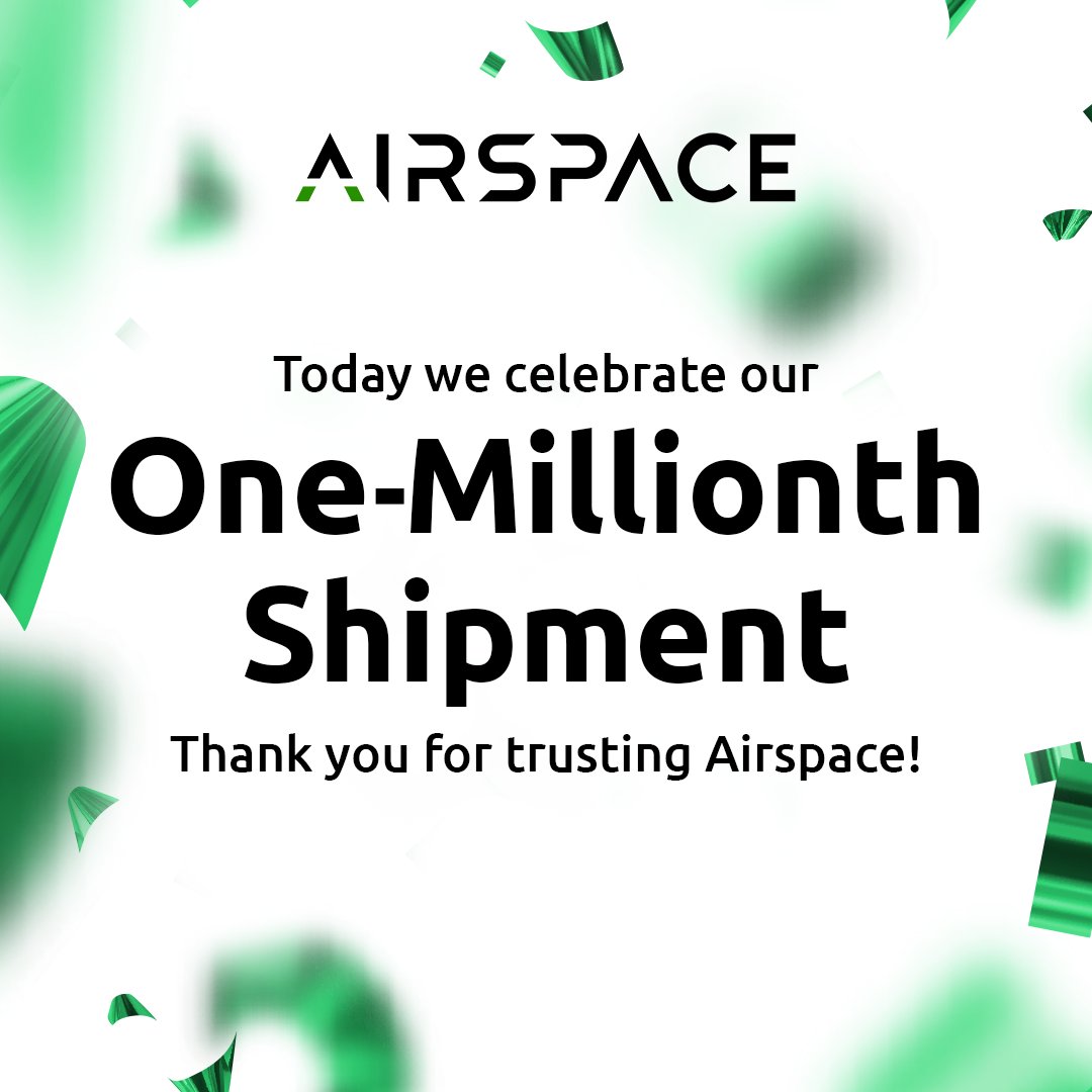 AirspaceInc's tweet photo. In 2016, Airspace was founded on the idea that leveraging the right technology could change #timecritical shipping. Today, we picked up our 1,000,000th shipment. #innovator #logistics #digitalfreightforwarder https://t.co/0WscjrY83V