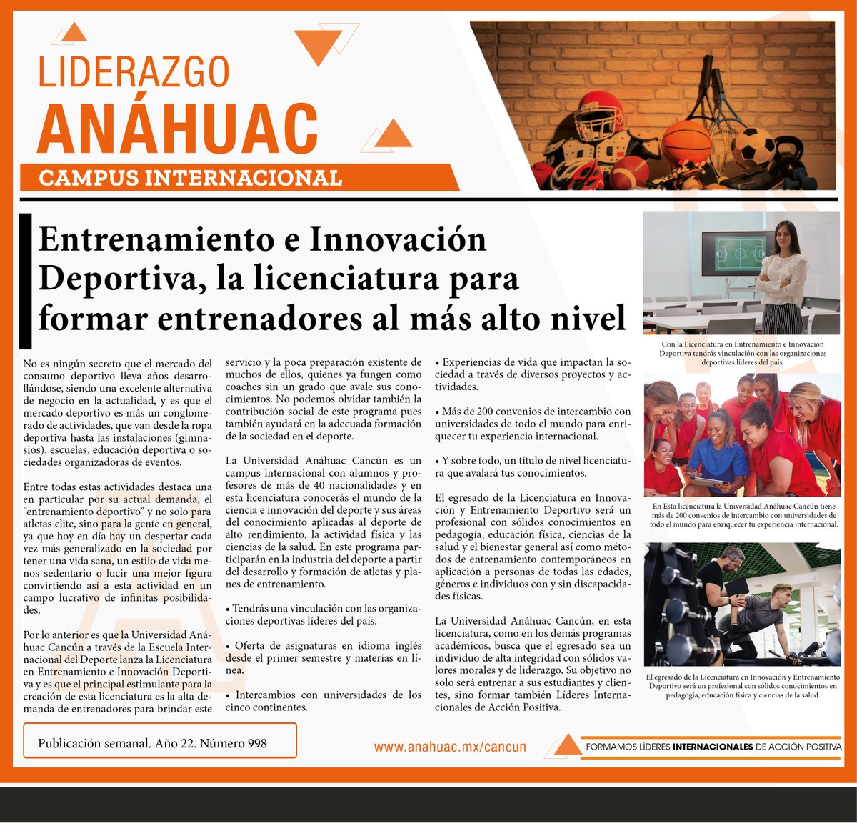 Les compartimos el Liderazgo Anáhuac publicado este domingo en el periódico 🗞️ Novedades de Q. Roo. 

🔸 Somos Anáhuac, la Universidad Internacional de Cancún.
#AnáhuacCancún #LíderesInternacionalesDeAcciónPositiva