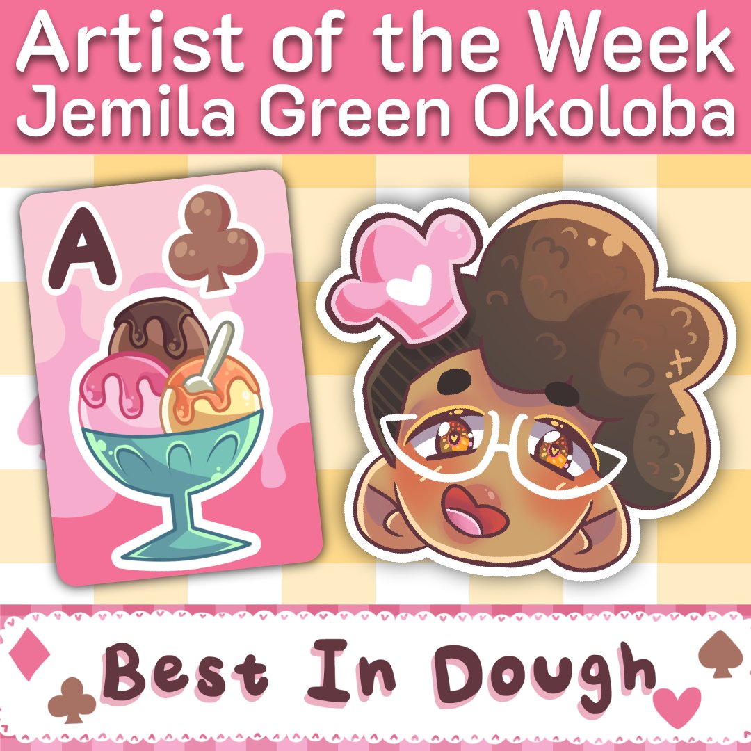 FlickSol's tweet photo. Just because we think you deserve a sweet treat! 🧁

💫 Artist of the Week 💫

The fantastic J✨E✨M✨I✨L✨A
@Chocokoppta 🍨

#cute #cuteart #kawaii #solitaire #pie #pink #spades #clubs #hearts #diamonds #bakery #mobilegame #flicksolitaire #art #ios #android #playingcards https://t.co/T6IHA3Ae3u