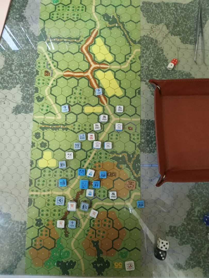 hexandcounter's tweet photo. Replayed one of my favorite @MultiManPub ASL scenario FT213 Up the Liri Valley. Played French almost year ago, this time took Germans. French started south attack well, but gave up the elevated road too early, so Germans were able to pincer them from the both flanks. https://t.co/OXIFtOfXLh