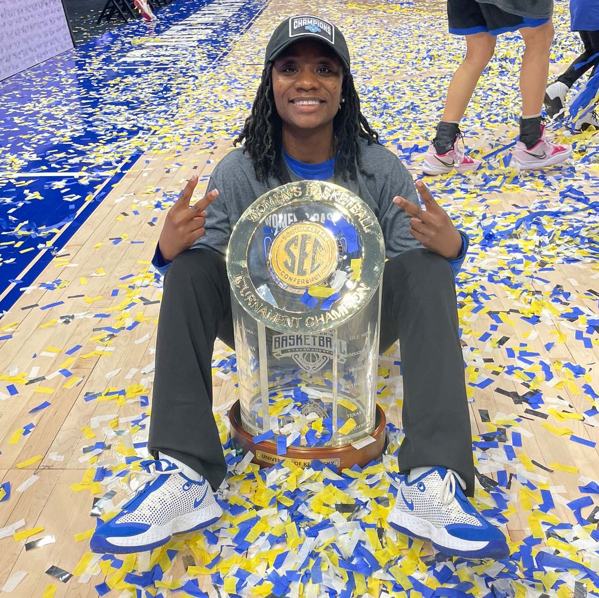 Radford_WBB's tweet photo. Congrats to former Highlander @Aishafoy and current Director of Recruiting at @KentuckyWBB  for being a part of the HUGE SEC championship win yesterday!

#RadfordFamily https://t.co/IEL4zkttGF