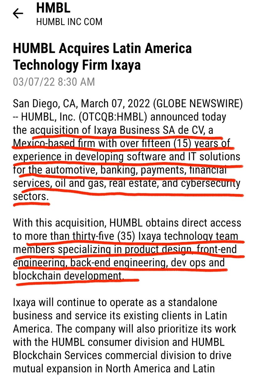 $HMBL 🚨News 🚨 Bam! This one is a biggie! Goblal company wmaking global moves! Basically the whole can be highlighted lol 🤑