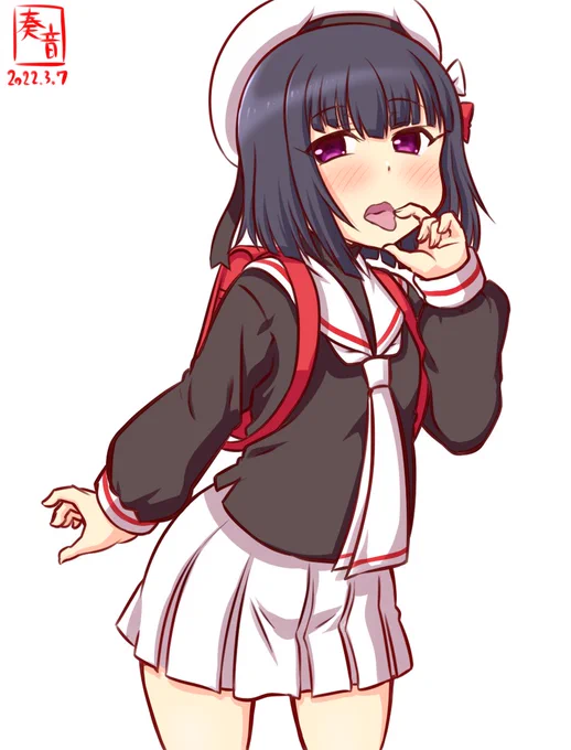 「え?舌を見せてほしい、ですか?いいですよ。
 …それで、使いますか?」

#艦これ版深夜の真剣お絵描き60分一本勝負
#艦これ版真剣お絵描き60分一本勝負_20220307
#石垣 