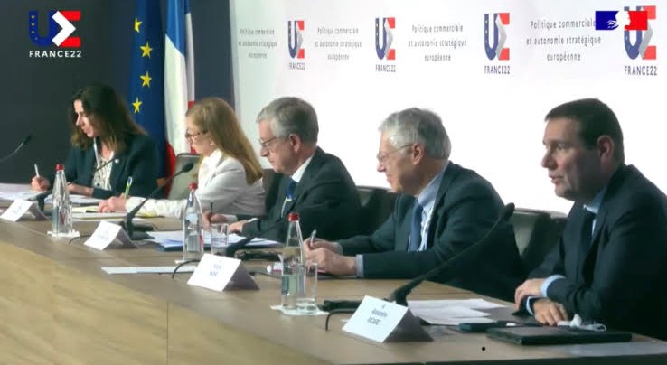 Pernod_RicardEU's tweet photo. At the conference "Trade policy and European strategic autonomy" organised by the #PFUE2022, CEO @Pernod_Ricard Alexandre Ricard underlined that trade rules should deliver a level playing field, predictability &amp; stability for the prosperity of business https://t.co/yddZ80VDIB