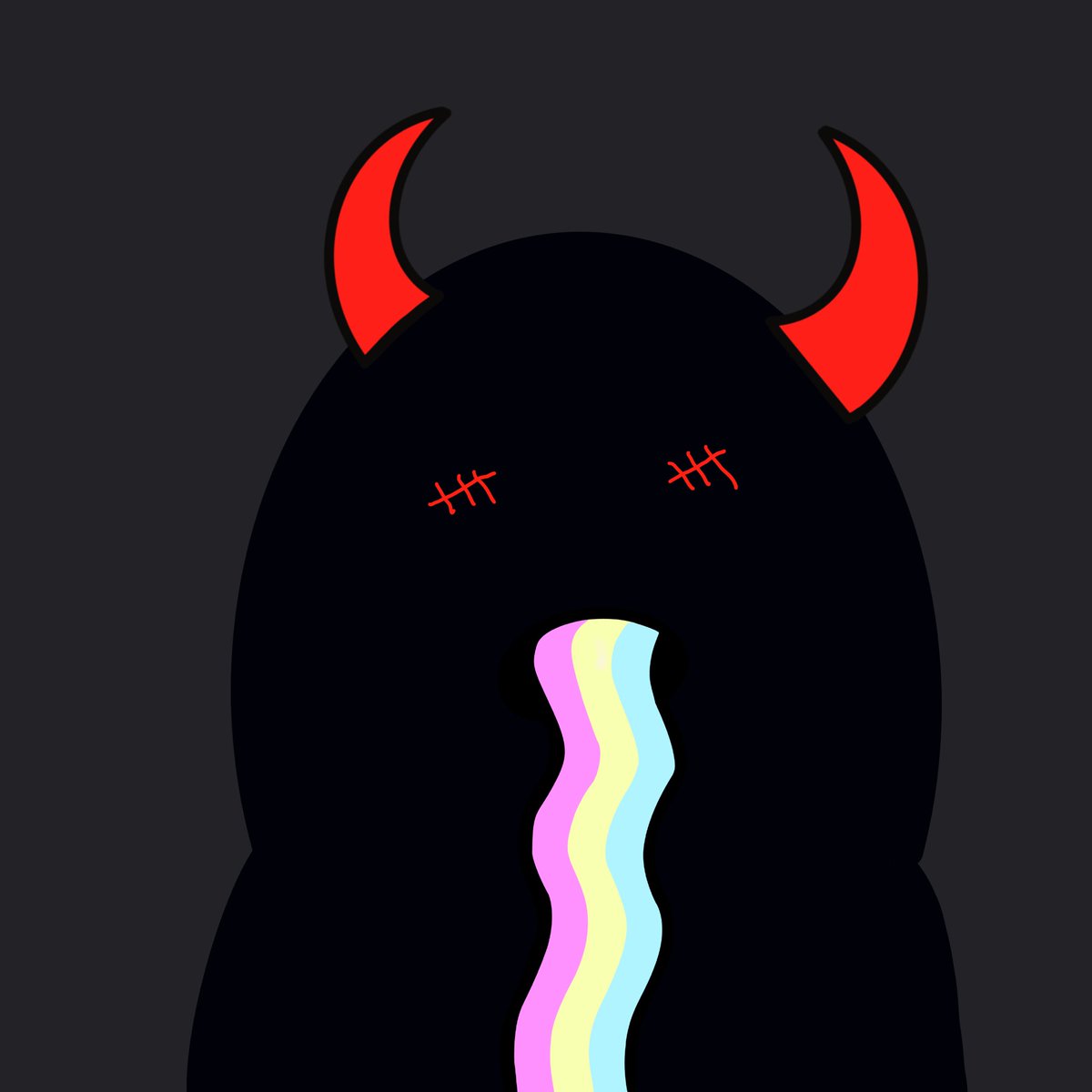 Here is my devil chick from <a href="/coopcutes/">Coop Cutes</a>.  🐔🐔