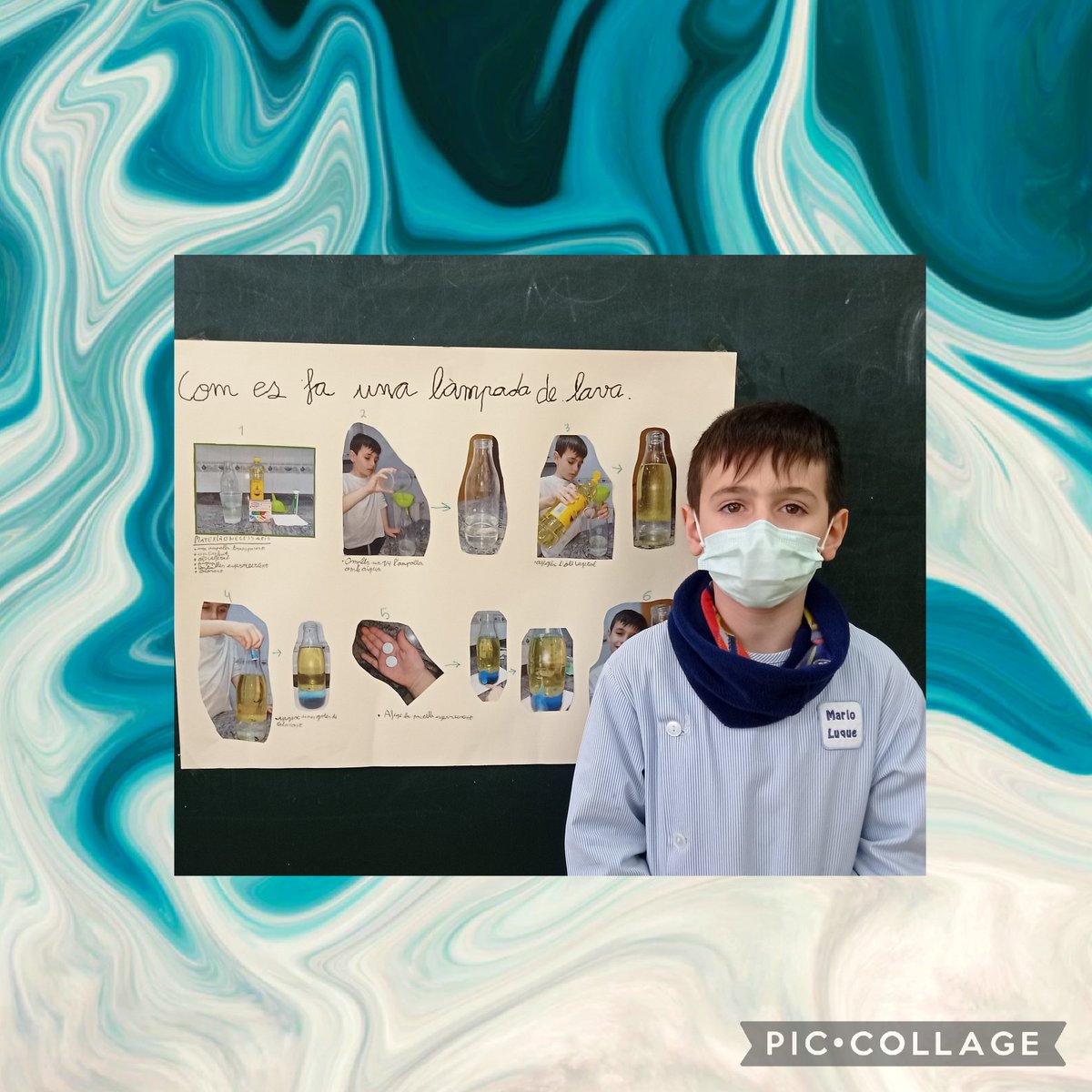 EscolaMariaWard's tweet photo. #2EPB Exposicions orals: Avui el Mario ens ha parlat de com fer una làmpada de lava. Molt interessant! Ho has fet molt bé!🤩 https://t.co/PeKCTUltIo