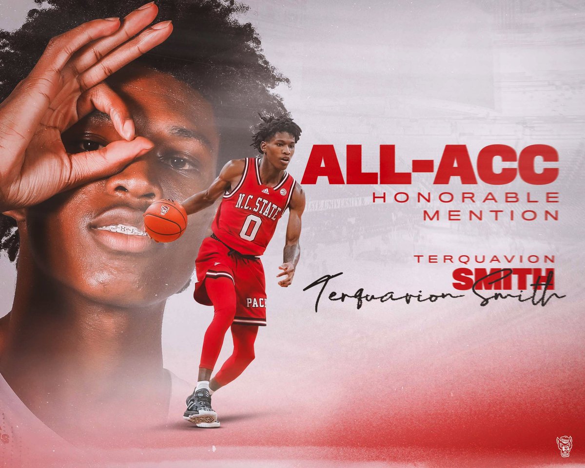 NC State Men's Basketball (@packmensbball) on Twitter photo The rook <a href="/Tgetsbuckss23/">Terquavion Smith</a> showed out this year 🔥
🐺 ACC All-Rookie Team
🐺 All-ACC Honorable Mention The rook <a href="/Tgetsbuckss23/">Terquavion Smith</a> showed out this year 🔥
🐺 ACC All-Rookie Team
🐺 All-ACC Honorable Mention