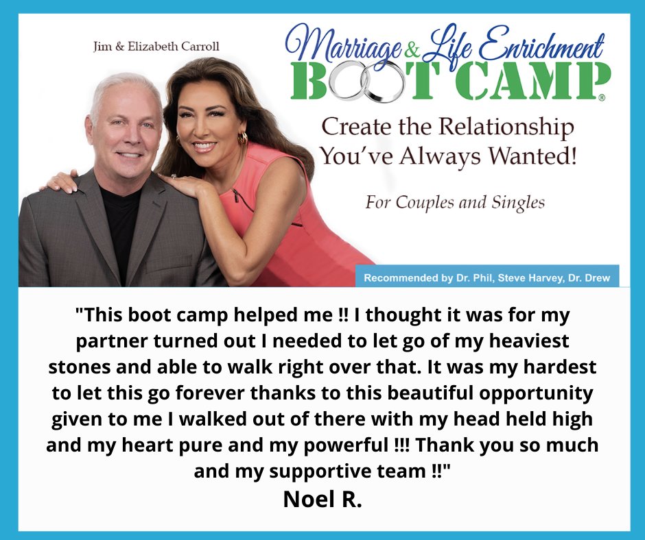 MarriageBootCmp's tweet photo. Join us for our next Marriage &amp; Life Enrichment Boot Camp June 15-18, 2022 in Plano, TX. Register now at https://t.co/Pq7DYT8OyS https://t.co/Q7pKM8UnYP