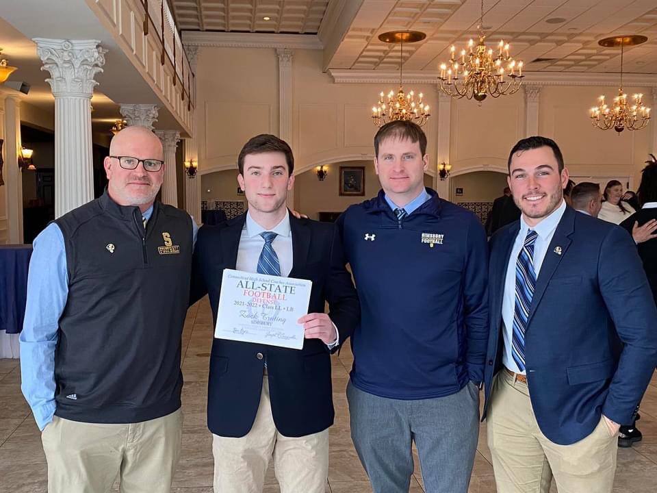 SGCBoosters's tweet photo. Your football family is proud of you. Well done Zach!@masters_coach @SimsburyTrojans https://t.co/xxSDEqjUNz