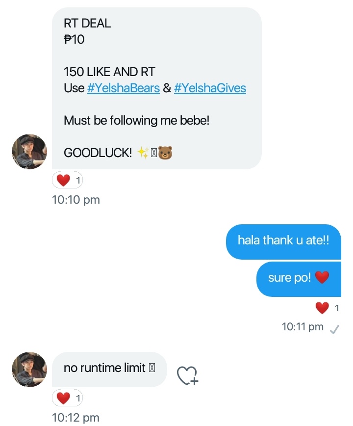 heekicartx's tweet photo. hello! got an rt deal from ate yelsha!🐻🤎
- 150 likes and rts
- follow ate @YelshaGives 

#YelshaBears #YelshaGives https://t.co/mcOkFILmkS