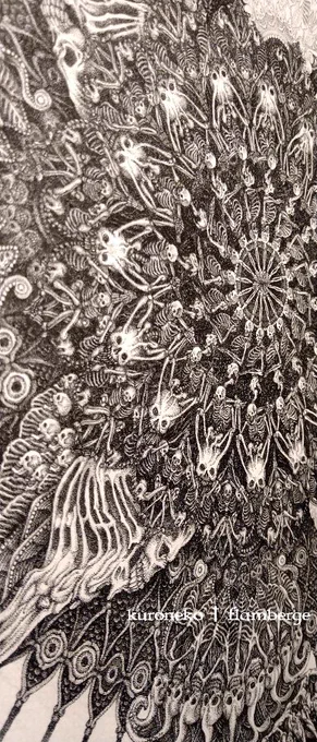 問(偽鑑賞者):作者は何故髑髏を無数に描いたのか、20文字以内で答えよ。

答(作者):作者だからこそ無理。 