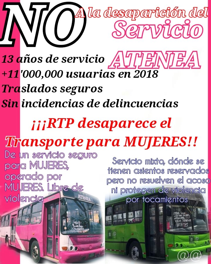 piggyazul's tweet photo. @Luis_diazdeleon @Claudiashein @Claudiashein  no no se olviden de las mujeres y las operadoras mujeres #8DeMarzo no a la desaparición del servicio que proteja a #mujeres de acoso sexual en el transporte https://t.co/Fe4hSQUFuw