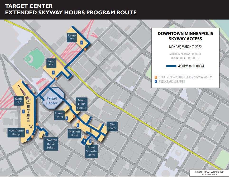 MinnesotaMunn's tweet photo. We have partnered with #UrbanWorks @mplsparking @MplsDID on @Timberwolves game night journey mapping for our fans. As our crowds continue to grow in the post season push, we are excited to help continue opening up DT. "Let's go Wolves" chants coming to the streets pre-post game https://t.co/BIYv4CXlrc