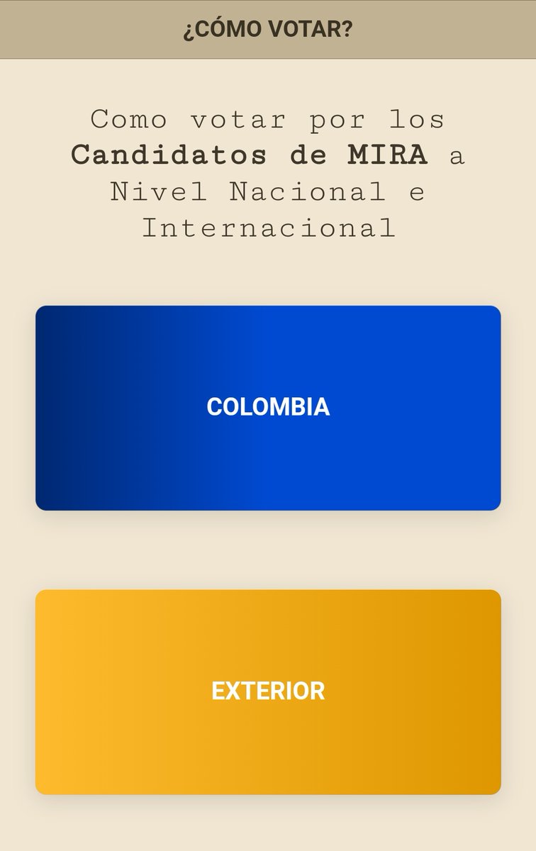 AnaPaolaAgudelo's tweet photo. 🗳️¿Cómo apoyar a @PartidoMIRA en cada territorio este 13 de marzo? con este link podrás conocer nuestros candidatos a Consulta Presidencial, al Senado y a la Cámara: https://t.co/J4u4d25HFE  

🔵¡No olvides pedir el tarjetón de la Consulta Equipo por Colombia!
#AsíSeVotaPorMIRA https://t.co/UP73q9mRH7