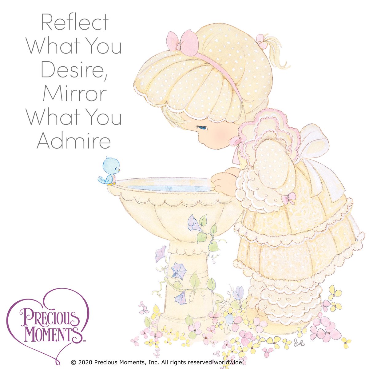 preciousmoment's tweet photo. You attract the energy you exude, so be a reflection of what you’d like to see in the world. The more smiles you share, the more happiness you will see. 🐦

#PreciousMoments #LifesPreciousMoments #ReflectLove #MondayMotivation https://t.co/j0m4SbTJM9