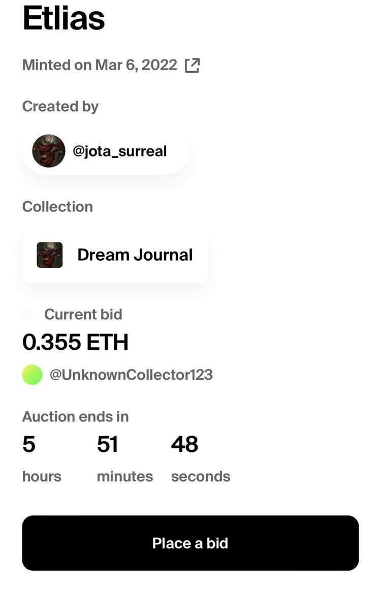 jota_surreal's tweet photo. Good morning twitter !The auction continues today. Only five hours left .What are you waiting for?This is one of the most important pieces in "The Book of Etlias"
First bid: 0.355 $ETH
#auctionnow #NFTauction #nftcollectors
https://t.co/3g9XmLDYyZ https://t.co/Ofj4fV025e