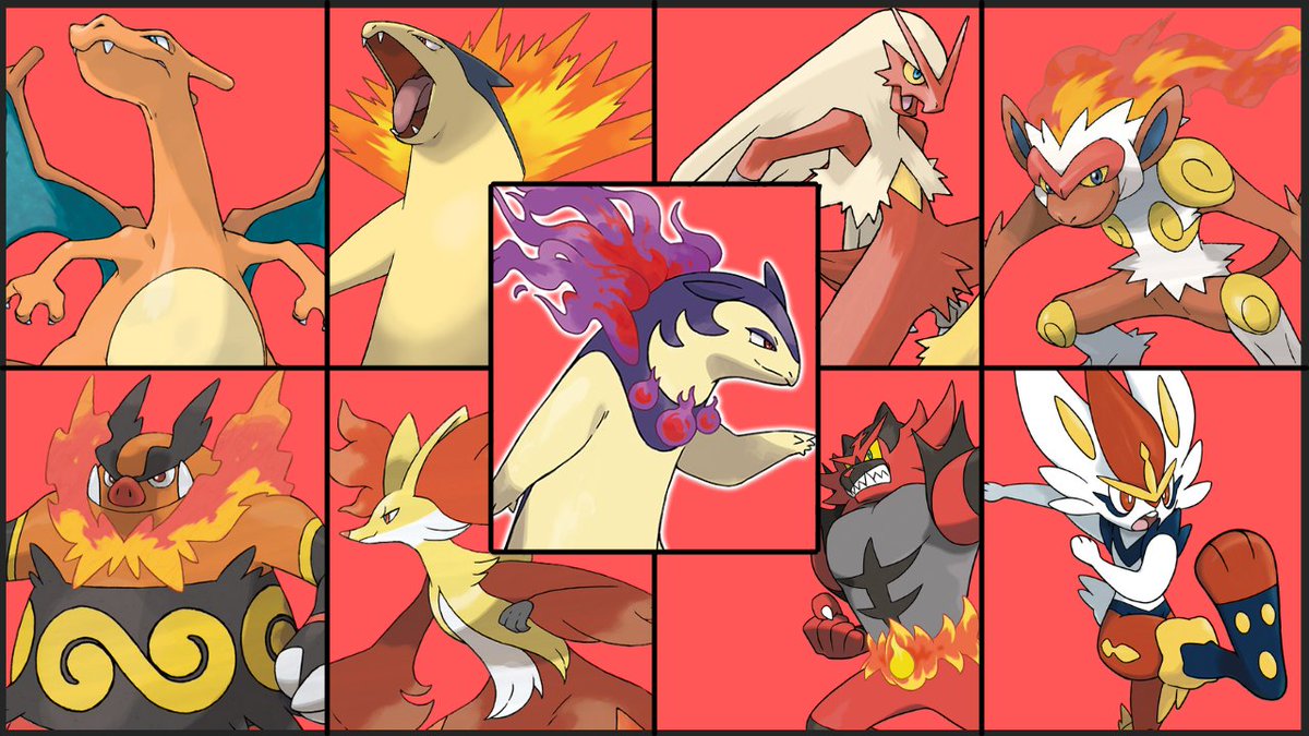 electri_kevin's tweet photo. Who's your Favourite AND Least Favourite Fully Evolved Fire-Type Starter Pokémon? https://t.co/feRG7z45Uu