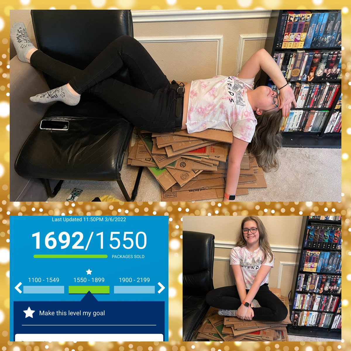 PuckinBennguin's tweet photo. Thank you so much for all of the support this cookie season. Riley ended up with 600 boxes over her personal best, she earned a special trip to Galveston, a week at summer camp, and my troop will get to go to NASA and have our activities for the year paid for. https://t.co/fS30tlR1JY