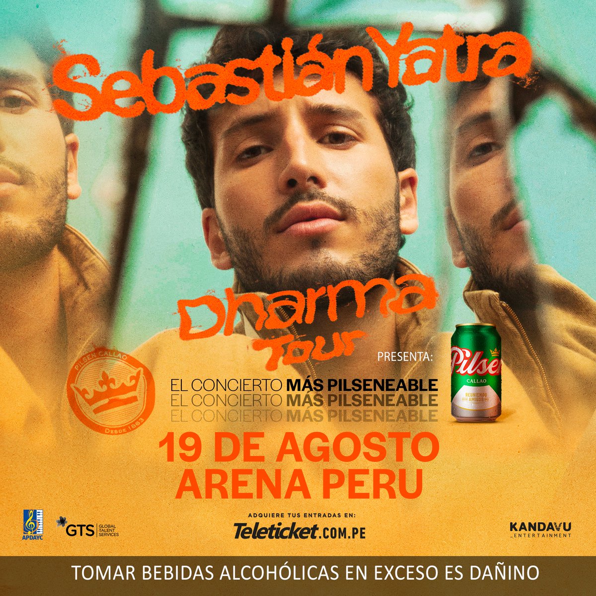 teleticketperu's tweet photo. 📣¡Prepárense para este 19 de agosto! 🎶 @SebastianYatra llega a Lima como parte de su gira "Dharma Tour". 😍

💻 Entradas a la venta desde el martes 8 de marzo a las 9:00 a.m. en 👉 https://t.co/4XBZ8xjMoB https://t.co/SSqpZuEFh5