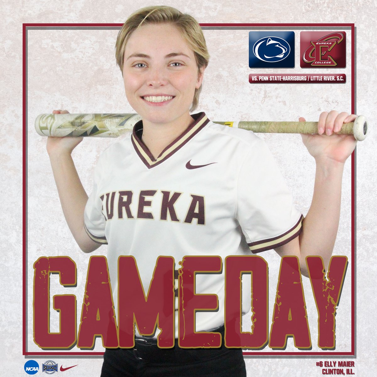 It's game day!

<a href="/eurekacollegesb/">Eureka College Softball</a> is opening Day 2 of the Fastpitch Dream Spring Classic against Penn State-Harrisburg.

🆚: <a href="/PSHbgAthletics/">Penn State Harrisburg Athletics</a>
📍: North Myrtle Beach, S.C.
⌚️: 2:30 p.m.
📺: bit.ly/35VRL3w