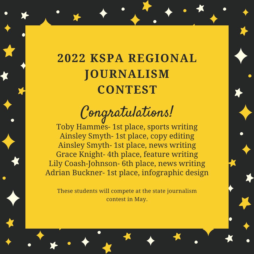 Congratulations to our regional contest winners!