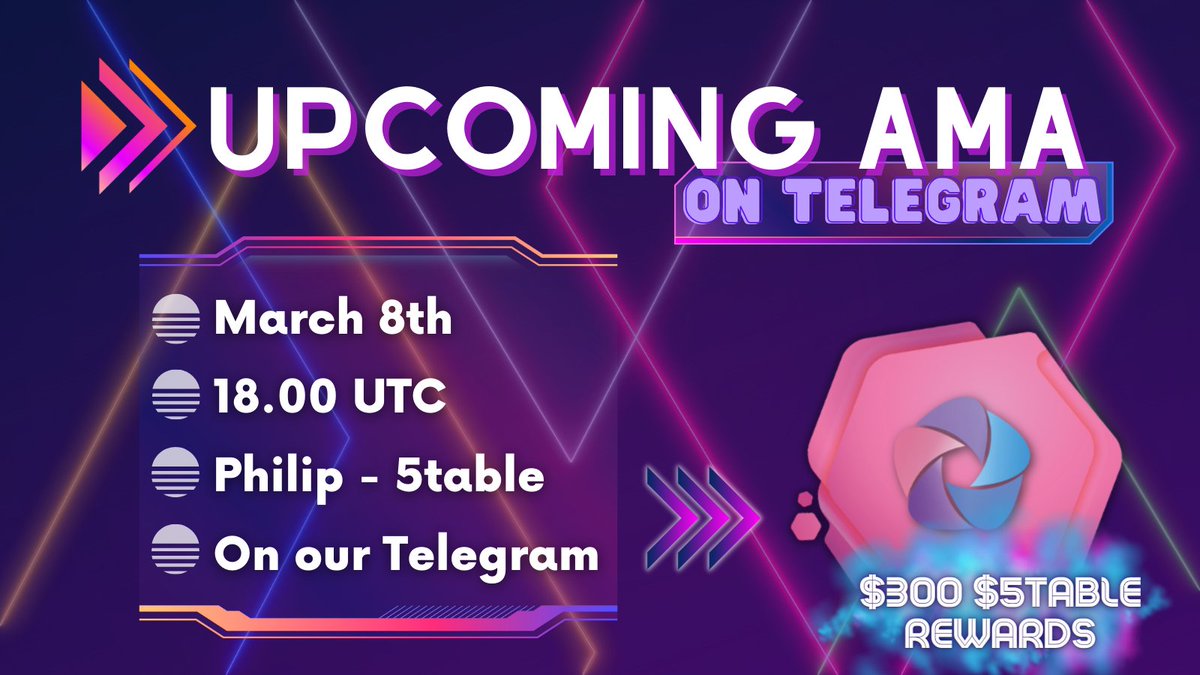 CanaryDefi's tweet photo. *๏ธโฃWe will have #AMA session with @5table_finance
๐ฉ #5tableFinance is a decentralized protocol that will allow you to find the best investment opportunities for your stable coins
๐
March 8,2022 18:00 (UTC)
๐Venue:- https://t.co/NpmGEOpaul
๐Reward Pool:- $300 $5TABLE Rewards https://t.co/qvoomHjXED