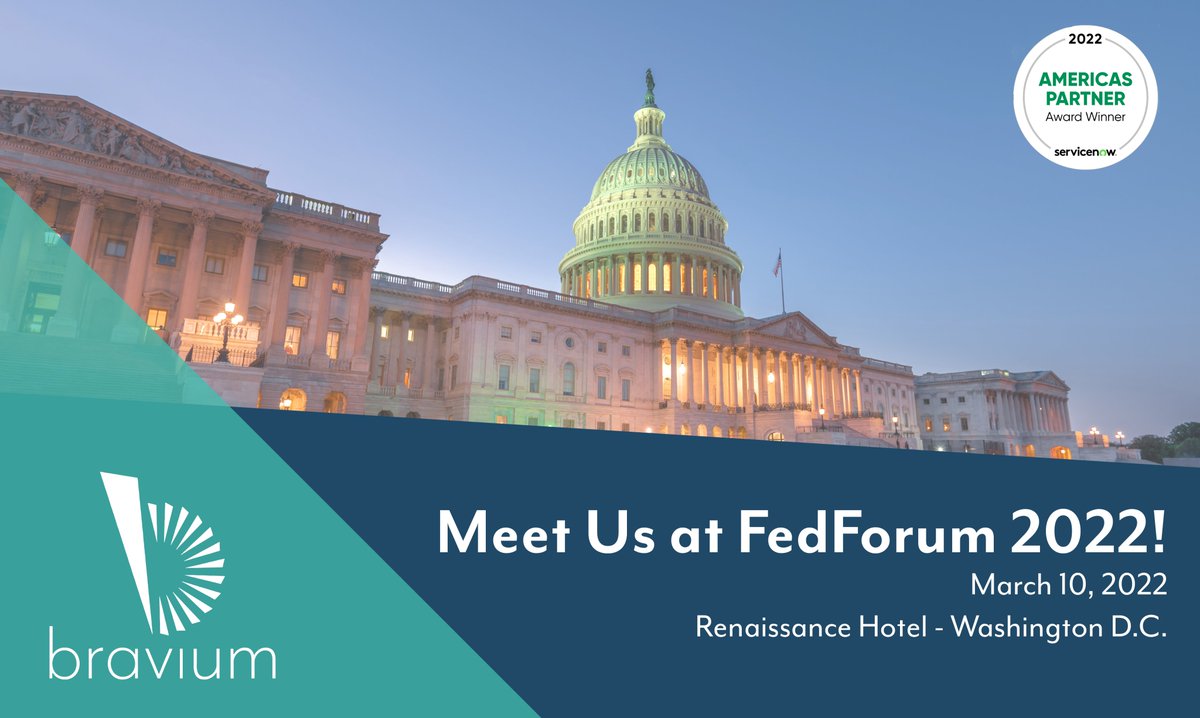 Reminder: Don’t miss out on ServiceNow’s Federal Forum 2022! Our team will be at FedForum this Thursday, March 10. Register for the event below and stop by our booth: 

 👉 Link: bit.ly/3prx5Yb

#ServiceNow #NowFedForum #WashingtonDC