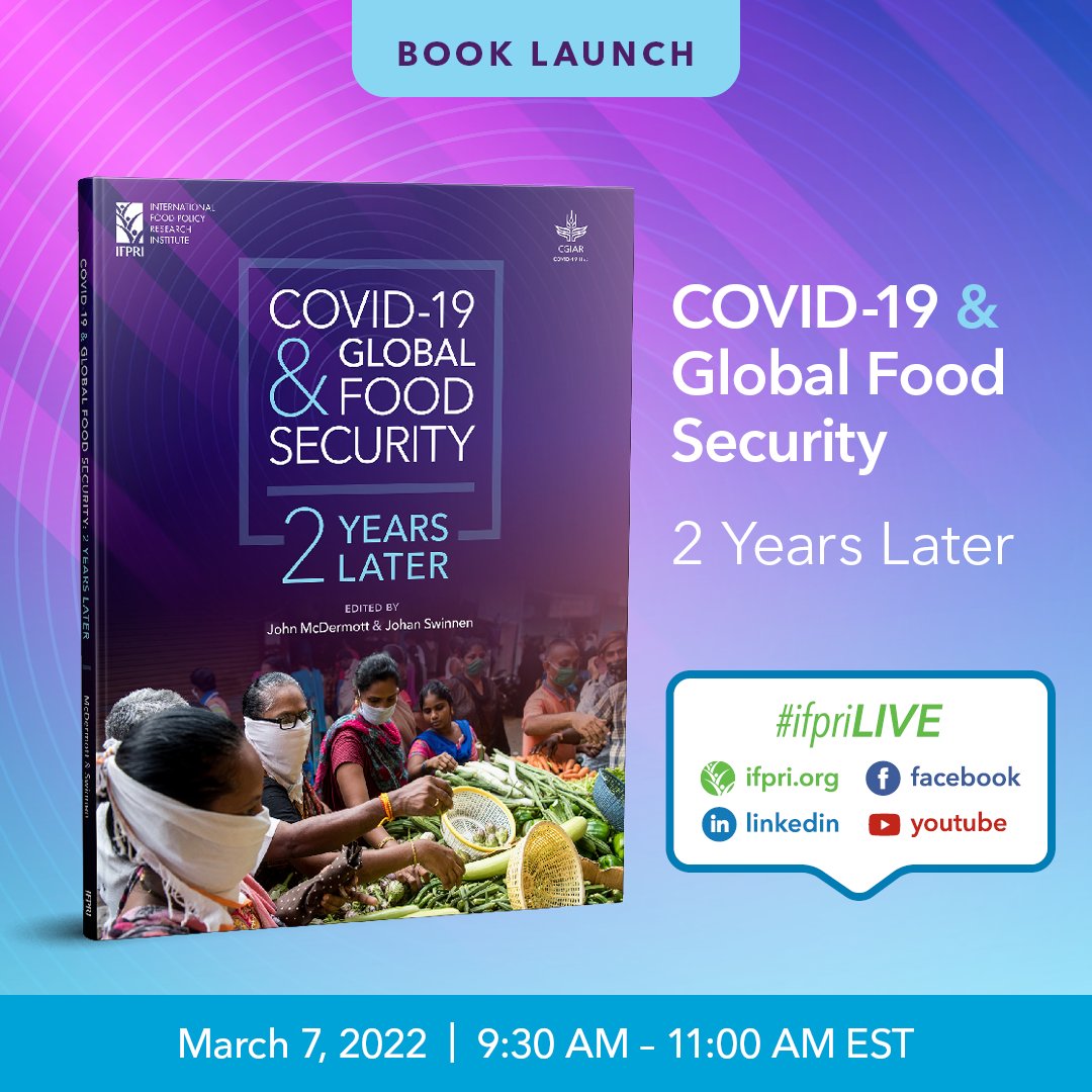 IFPRI's tweet photo. ๐ #HappeningNow: #IFPRIBookLaunch ๐
๐บ Watch #ifpriLIVE!
๐ซ https://t.co/6khwAk0XQA
๐ค https://t.co/nf7jK6QpCn
๐ผ https://t.co/cvuYP06X7Q
โถ๏ธ https://t.co/7qXVzxZ5ns
@A4NH_CGIAR @CGIAR @MSUAFRE @USAID @neha_DC @jemimah_njuki @v_pineiro @Jo_Swinnen @_SudhaNarayanan #OneCGIAR https://t.co/MfTfRRQxGg