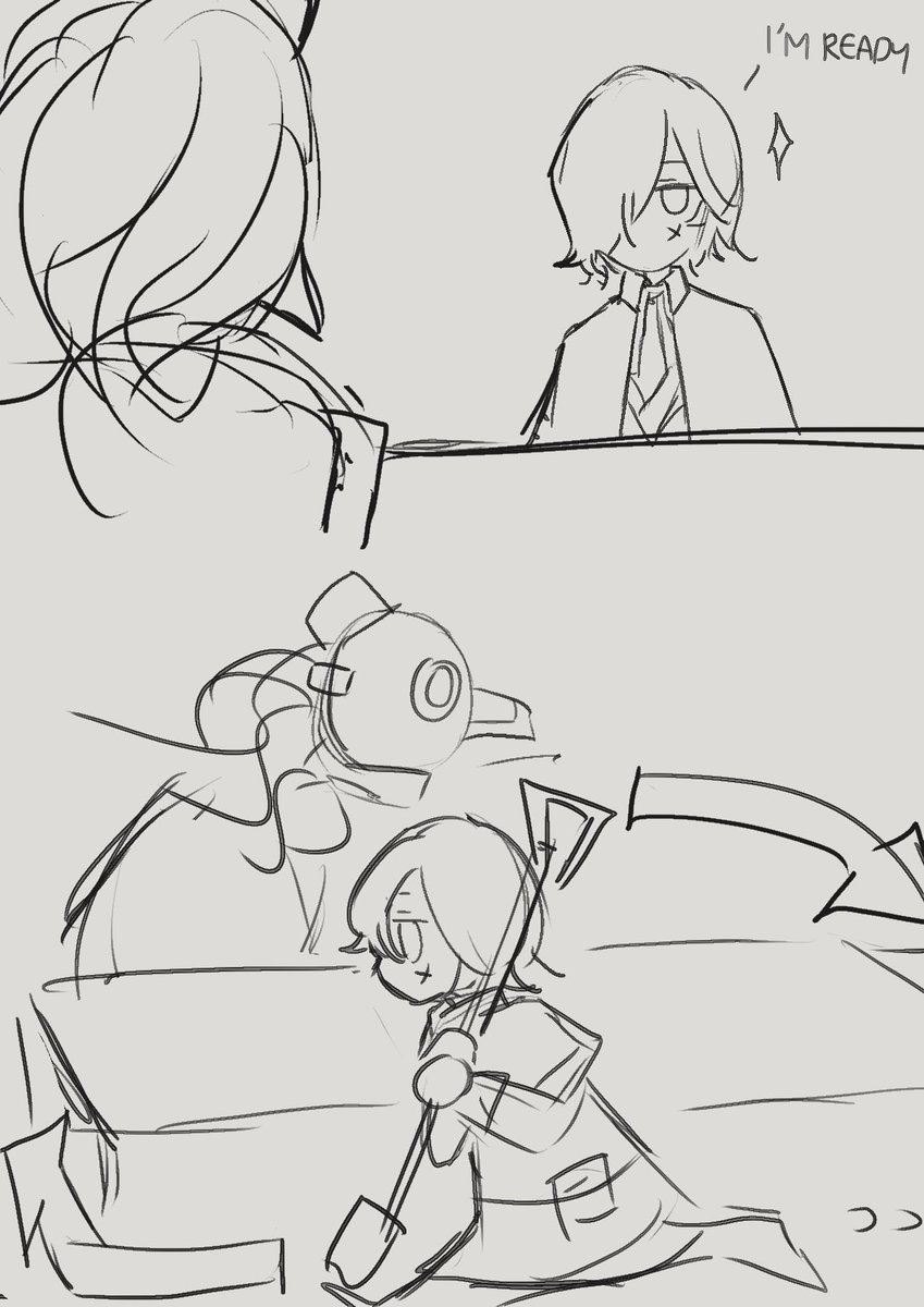 Gameplay doodle
I was trying to clear Andrew's deductions but in my quest to do so, I feel my patience tested so much HAHA
Maybe cuz I don't have to interact with others much using other charas but ohmygod and she just ran off once I was downed _(┐「ε:)_