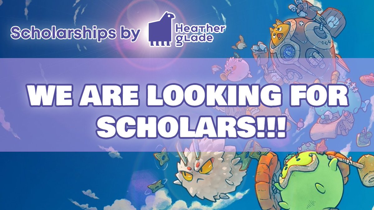 EGO_DAO's tweet photo. We are looking for #axiescholars!
best ones receives permanent #PegaxyScholarship !!!

1) fill in the form: https://t.co/g2ScdkBtWS… (obligatory!!!)
2) write to Heatherglade Recruiter on our server: https://t.co/znY0fjfGfx

#scholarshipsbyheatherglade #pegaxy #axie https://t.co/pQuu72cDPA