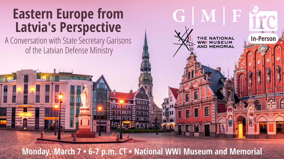 TONIGHT | Eastern Europe from Latvia's Perspective: A Conversation with State Secretary Garisons of Latvia, an in-person evening at the Museum in partnership with <a href="/irckc/">International Relations Council</a> <a href="/gmfus/">German Marshall Fund</a>. Register: ow.ly/PBy830scqFb. Can't make it? Stream LIVE: youtu.be/Sef7wjSm-m8.