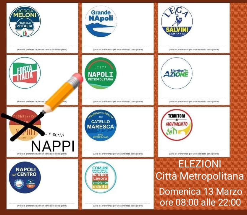 Votano solo i Sindaci e i Consiglieri comunali!
Manca veramente poco!
#andiamoavanti e #vincere 
#Politica #elezioni #Napoli #cittàmetropolitana