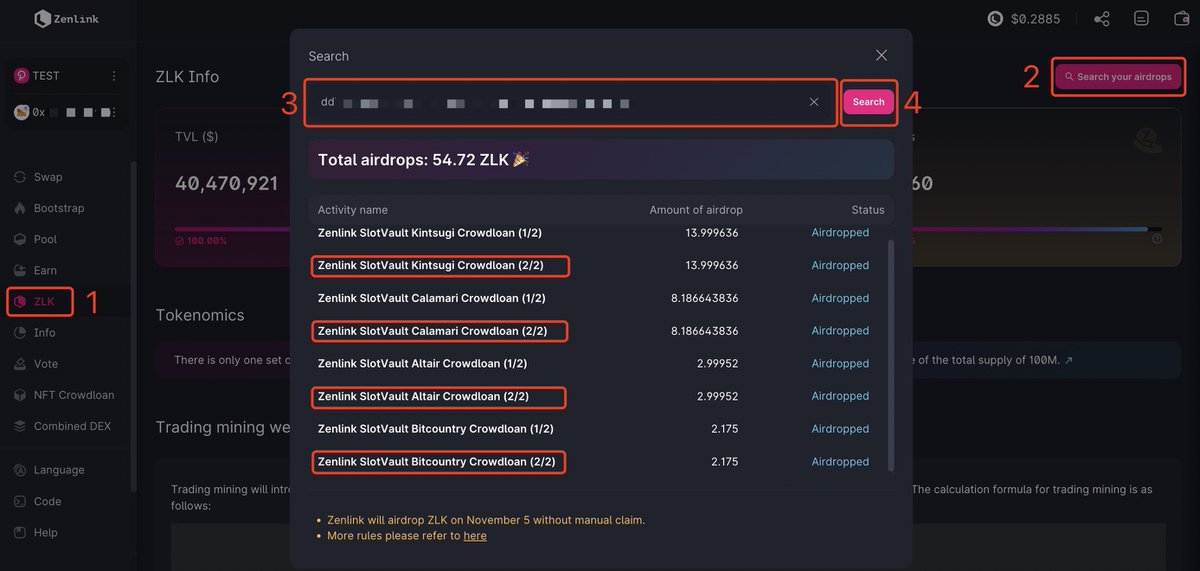 ZenlinkPro's tweet photo. 1/ For those who contributed to @CalamariNetwork, @altair_network, @kintsugi_btc, and @BC_Pioneer crowdloan through Zenlink #SlotVault, the remaining 50% of the ZLK reward has been airdropped to your account (on @bifrost_finance) according to the rules.
๐https://t.co/oIJFJ77j6Y https://t.co/t56kCi3gWg