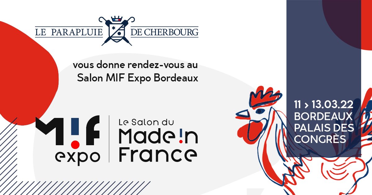 Ce week-end, venez découvrir le savoir-faire d’exception de nos manufacturiers Le Parapluie de Cherbourg !
Pauline aura le plaisir de vous accueillir au salon du Made in France pour répondre à toutes vos interrogations. 
Nos emblématiques parapluies n’attendent que vous ! ☂️