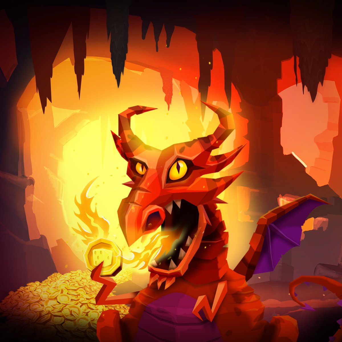 dicemancer's tweet photo. Note to self: Do not take a shortcut through the caves when it’s the mating season for Dragons! 

Dragons' Lair is an event where you can—and should—stack armor to stand the extreme damage delivered by dragons and falling drip-stones alike. Available for a limited time 7-21.03. https://t.co/seHXleo9Pm